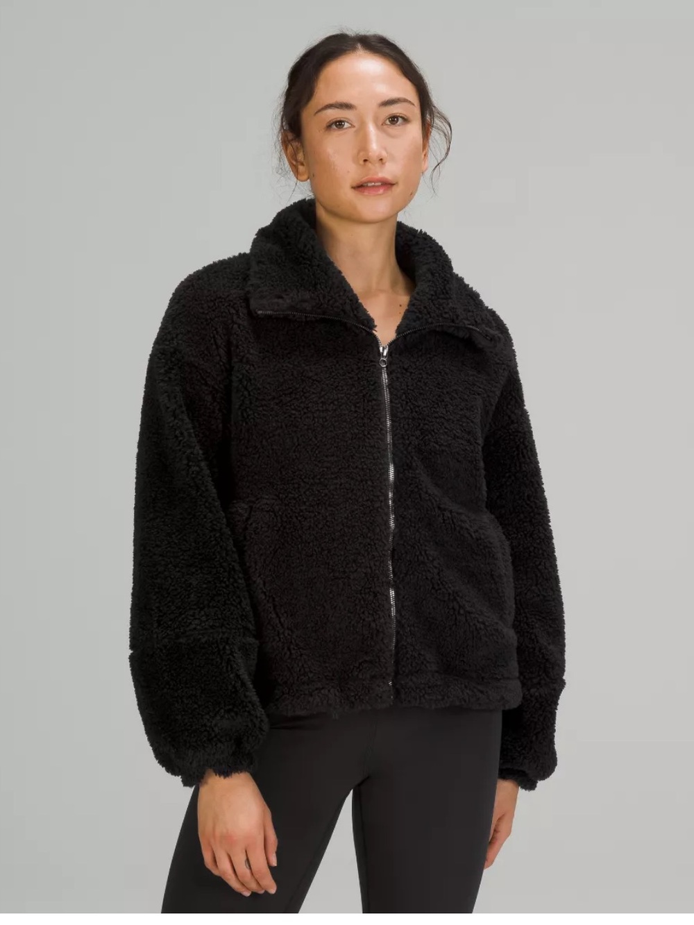 lululemon Cinchable Fleece Zip Up Jacket Size 8 EUC